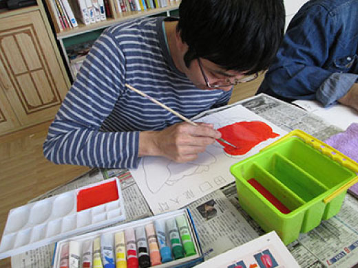 田口さんの製作の様子